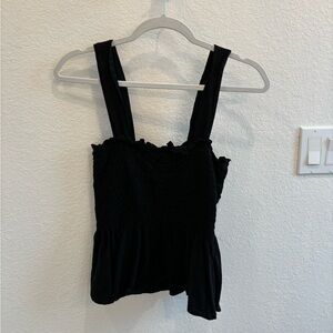 BP/Nordstrom Ruched, Flare Tank Top, Size XS, Black